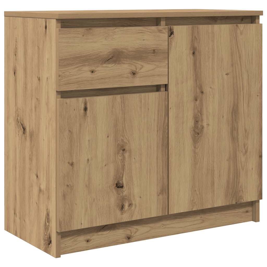Buffet avec tiroir chêne artisanal 71x35x65 cm bois ingénierie - XIOS