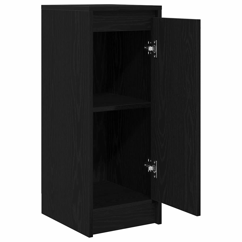 Buffet chêne noir 29,5x34x76 cm bois d'ingénierie - XIOS