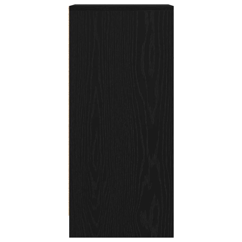 Buffet chêne noir 29,5x34x76 cm bois d'ingénierie - XIOS