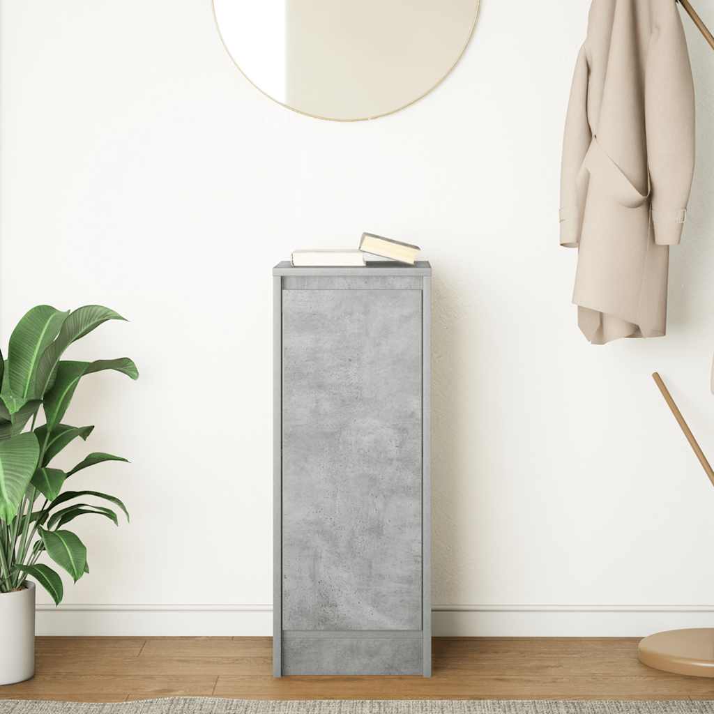 Buffet gris béton 29,5x34x76 cm bois d'ingénierie - XIOS
