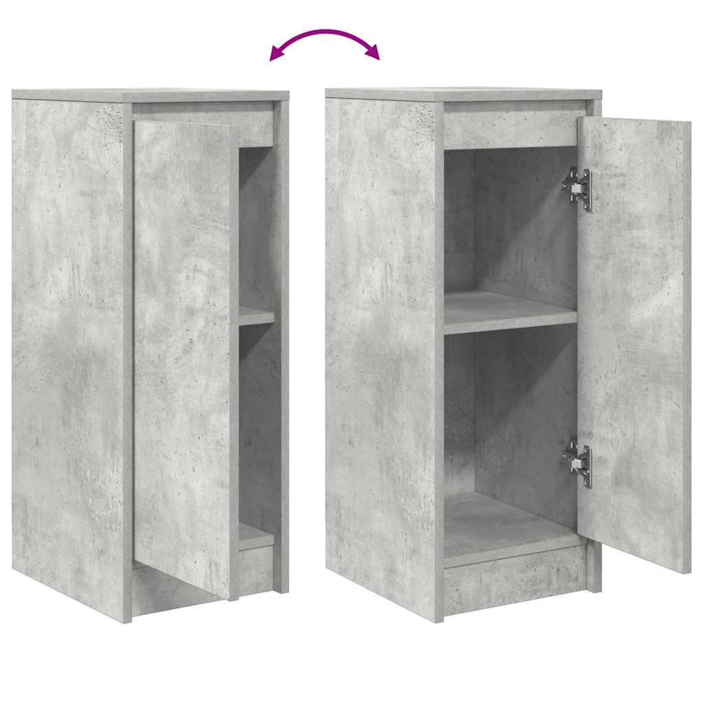 Buffet gris béton 29,5x34x76 cm bois d'ingénierie - XIOS