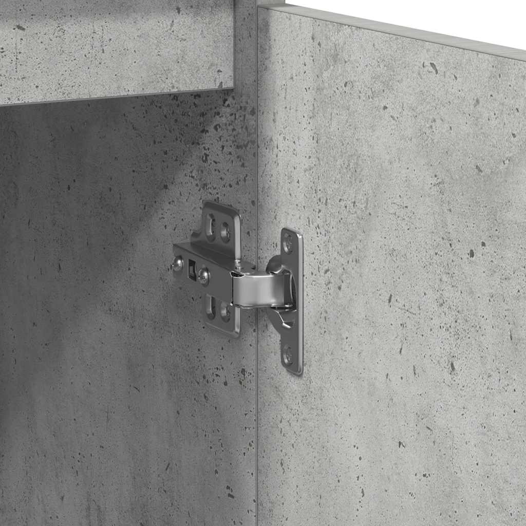 Buffet gris béton 29,5x34x76 cm bois d'ingénierie - XIOS