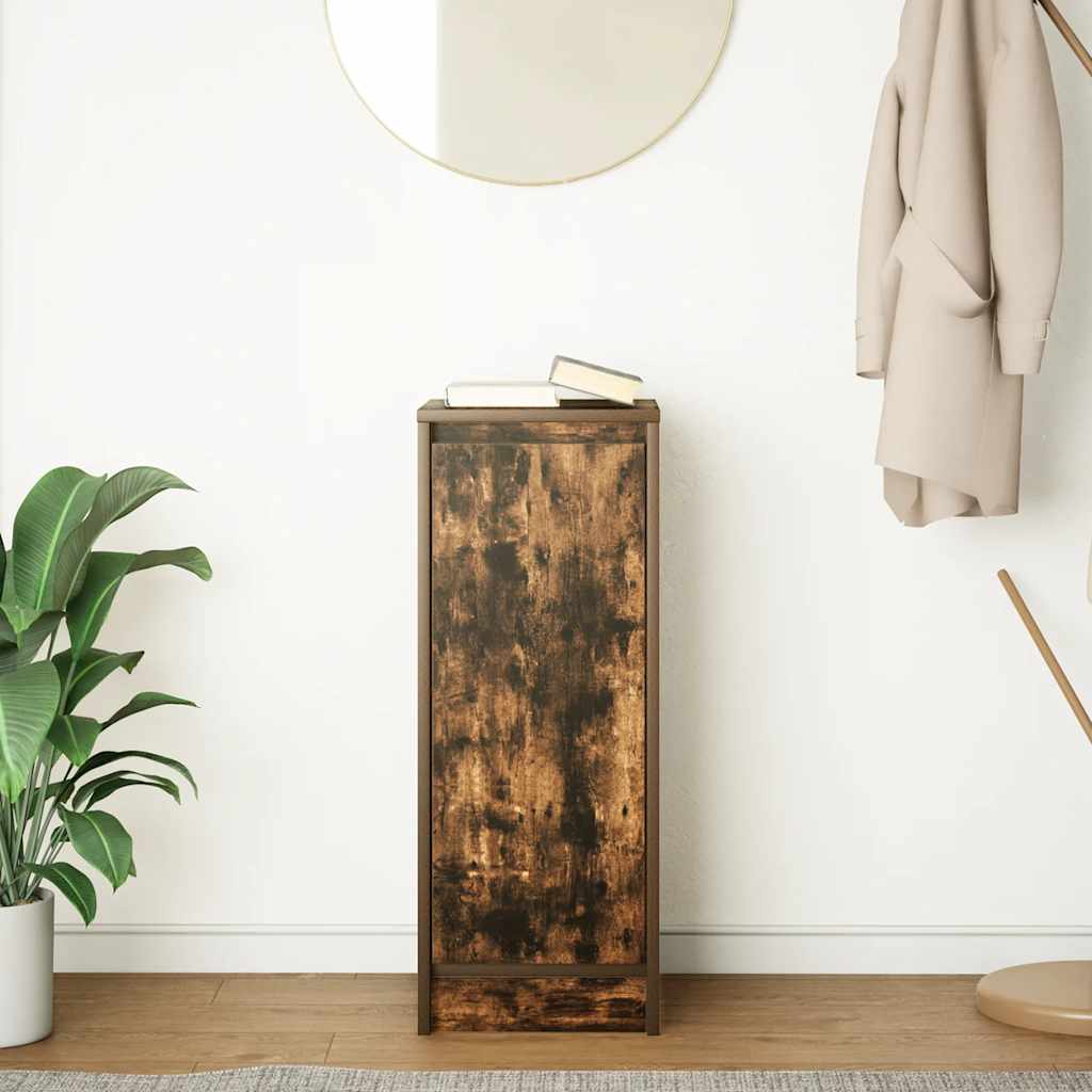 Buffet chêne fumé 29,5x34x76 cm bois d'ingénierie - XIOS