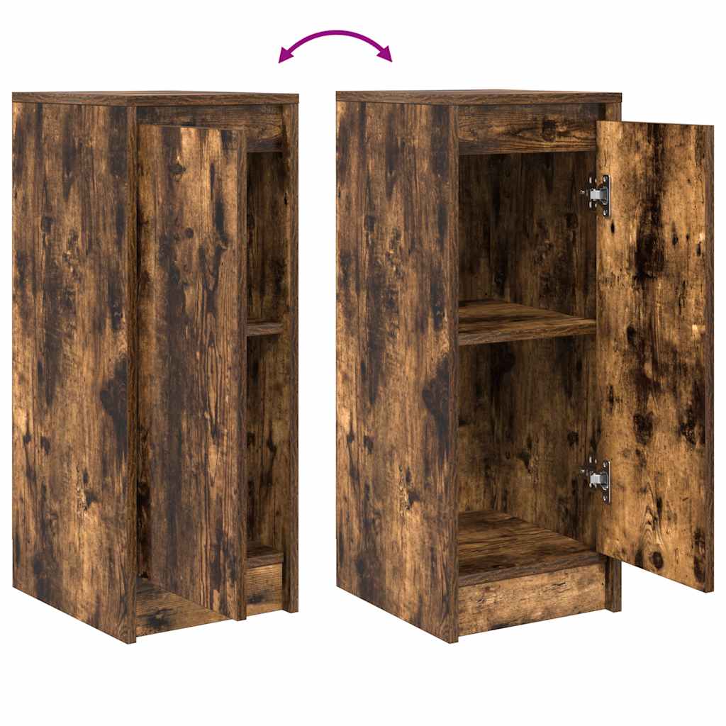 Buffet chêne fumé 29,5x34x76 cm bois d'ingénierie - XIOS