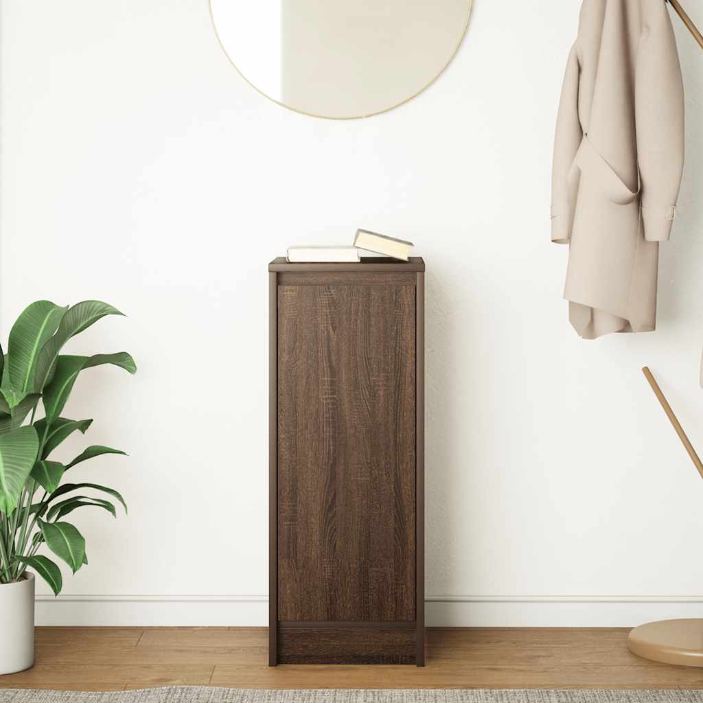 Buffet chêne marron 29,5x34x76 cm bois d'ingénierie - XIOS