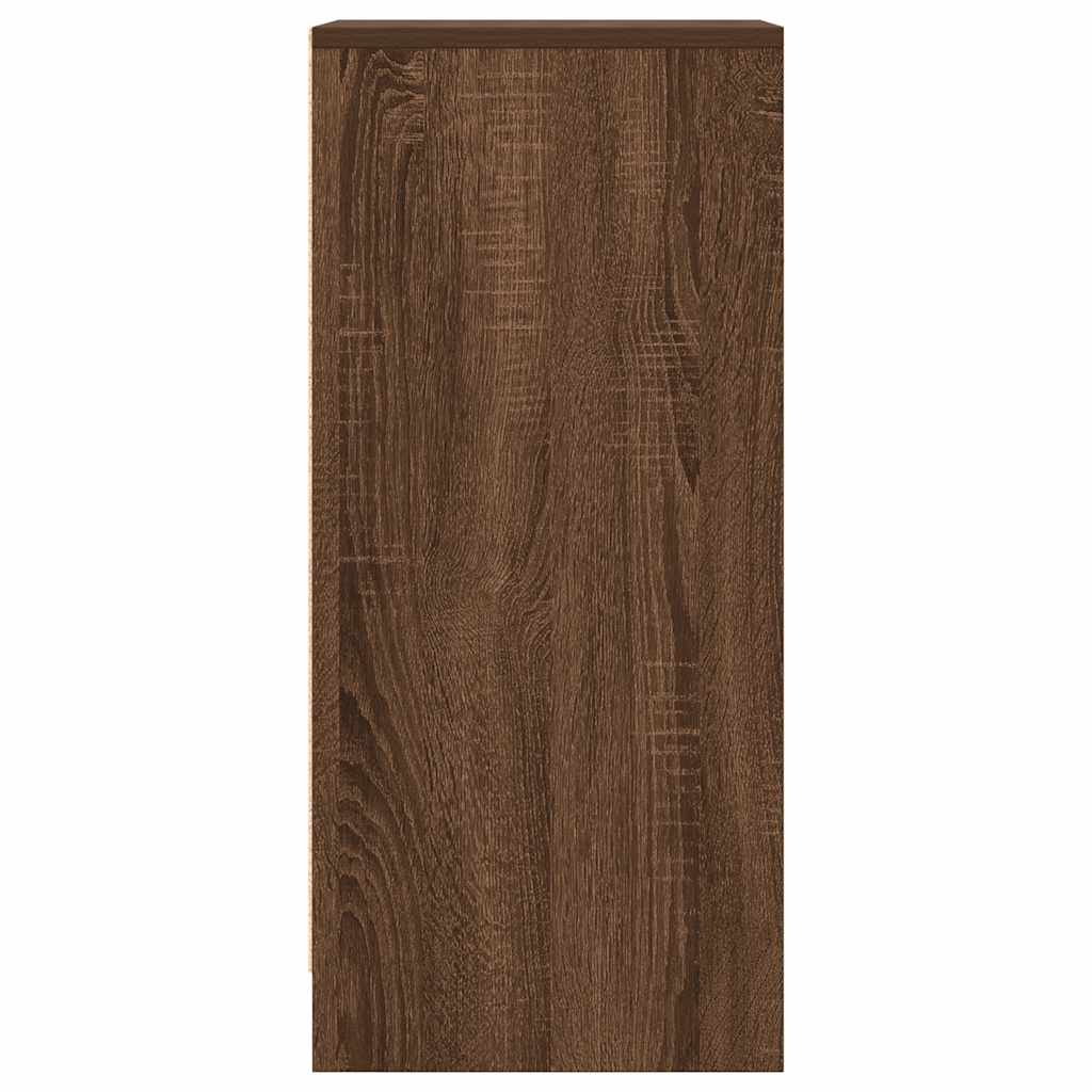 Buffet chêne marron 29,5x34x76 cm bois d'ingénierie - XIOS