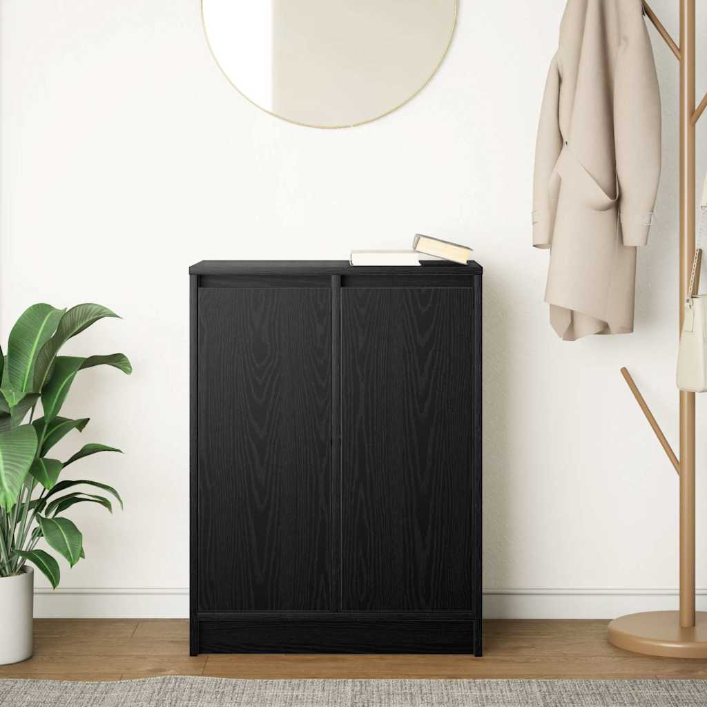 Buffet chêne noir 57x34x76 cm bois d'ingénierie - XIOS