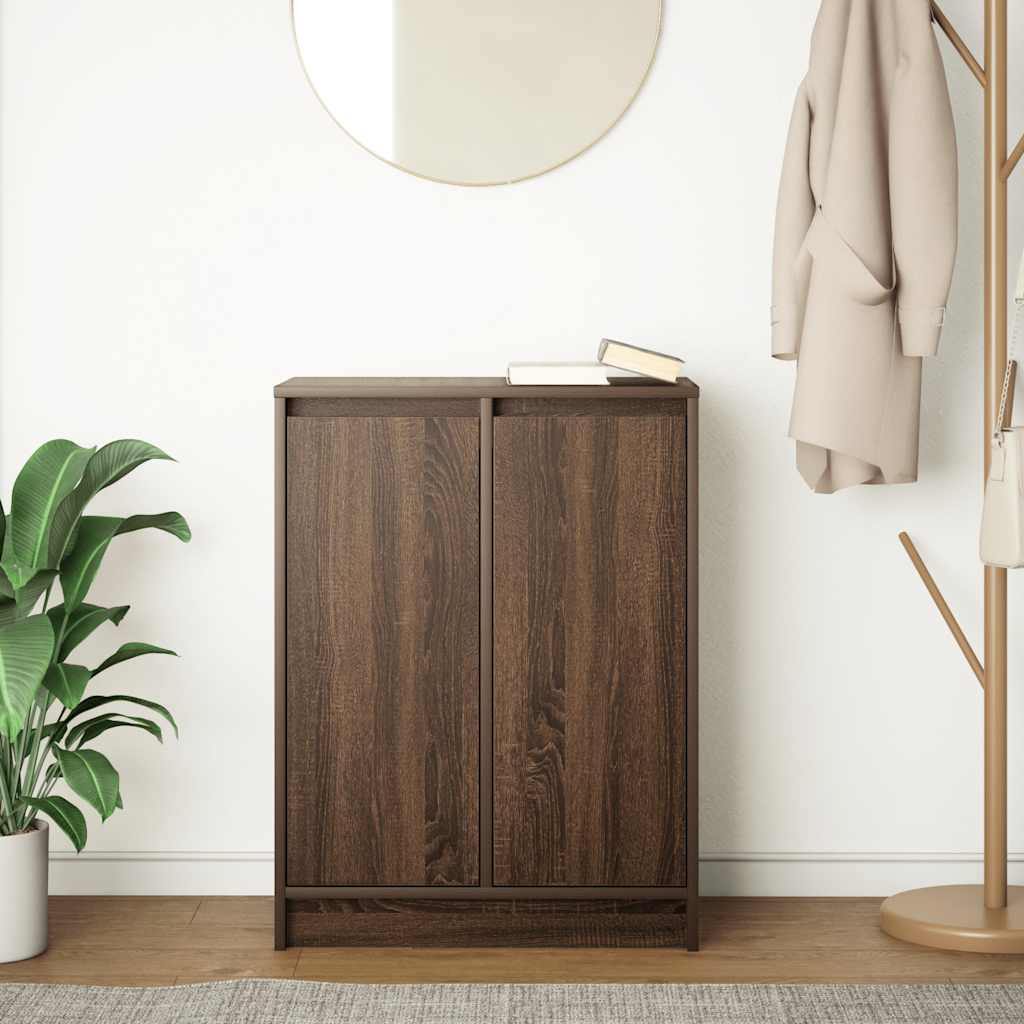 Buffet chêne marron 57x34x76 cm bois d'ingénierie - XIOS