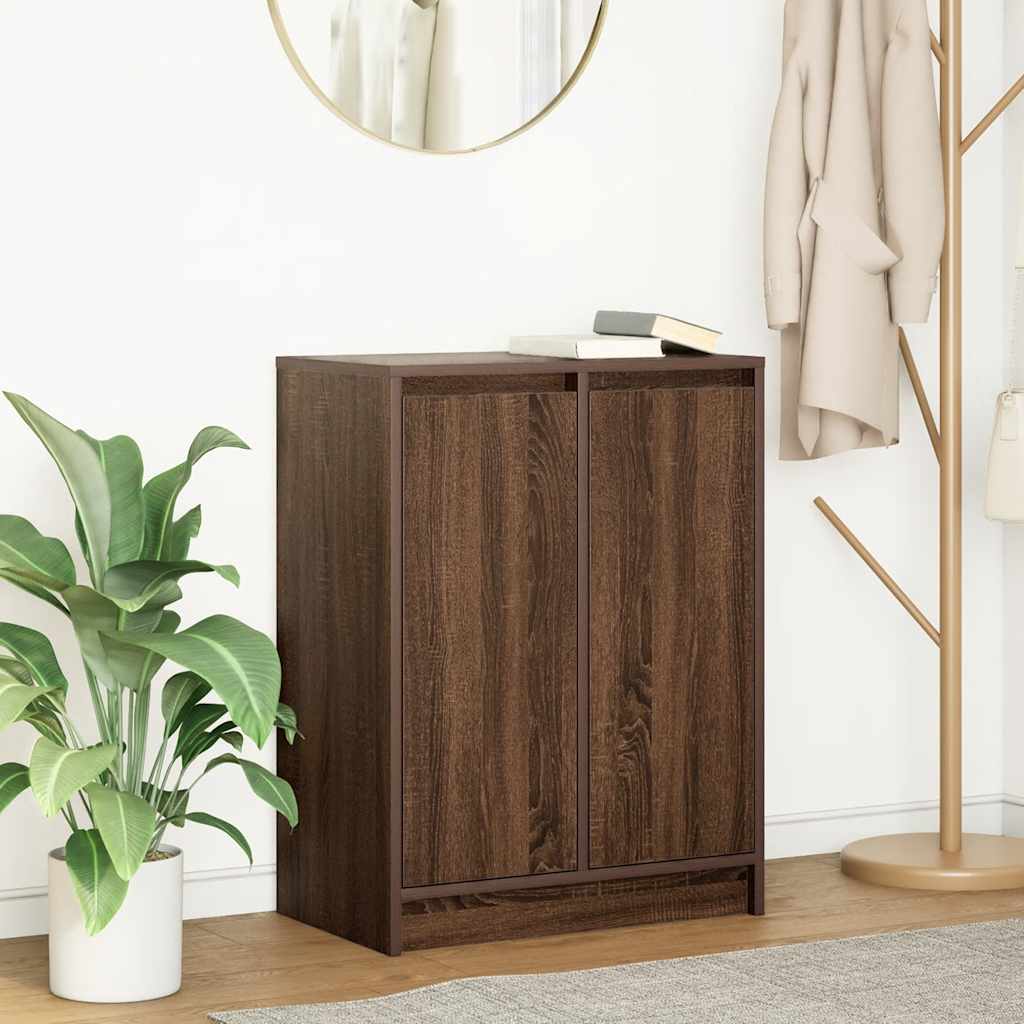 Buffet chêne marron 57x34x76 cm bois d'ingénierie - XIOS