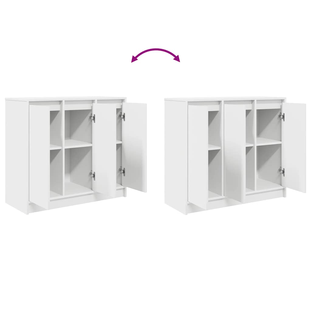 Buffet blanc 85x34x76 cm bois d’ingénierie - XIOS