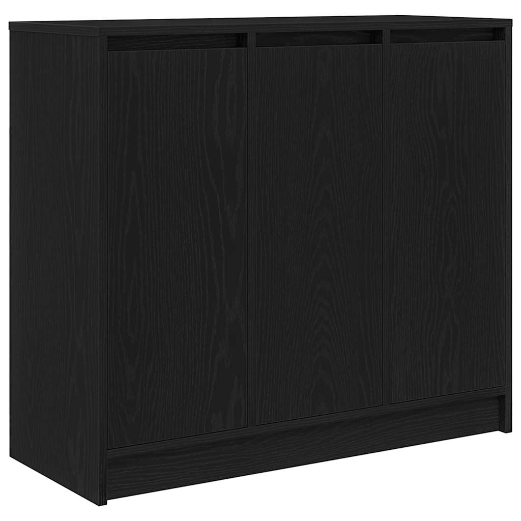 Buffet chêne noir 85x34x76 cm bois d'ingénierie - XIOS