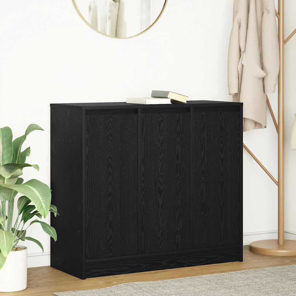 Buffet chêne noir 85x34x76 cm bois d'ingénierie - XIOS