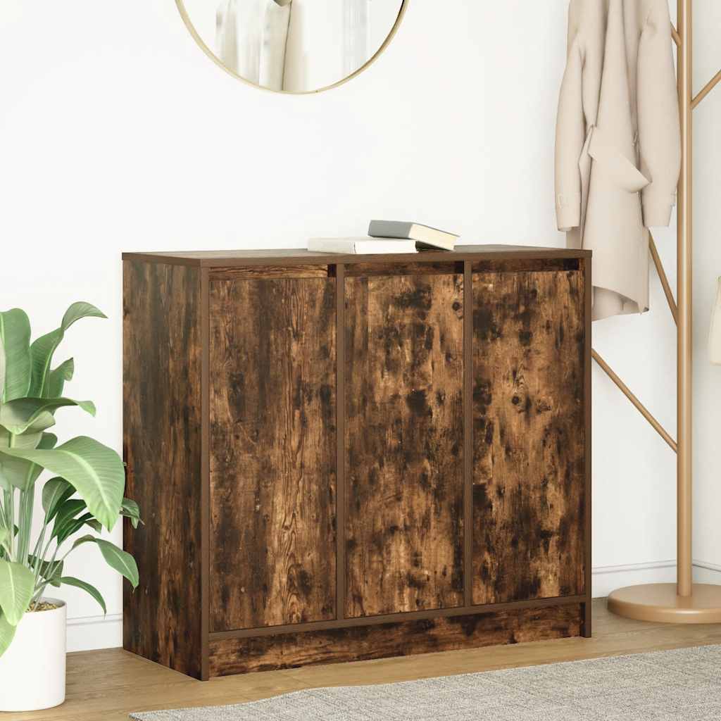 Buffet chêne fumé 85x34x76 cm bois d'ingénierie - XIOS