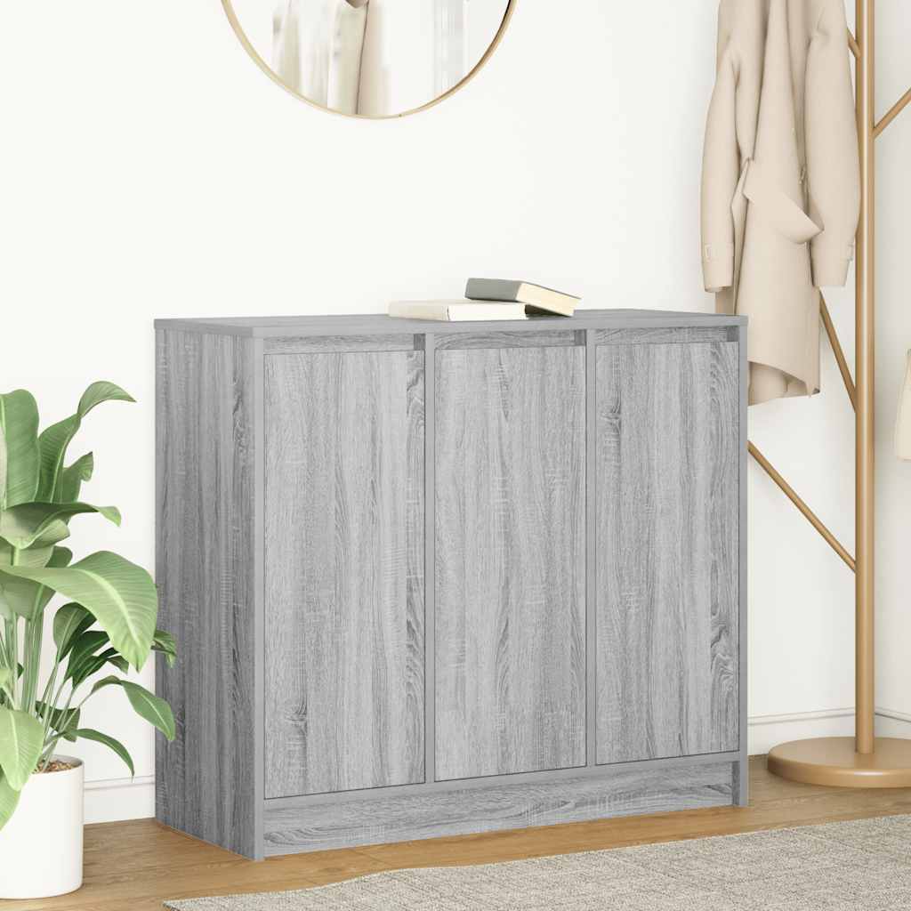Buffet sonoma gris 85x34x76 cm bois d'ingénierie - XIOS
