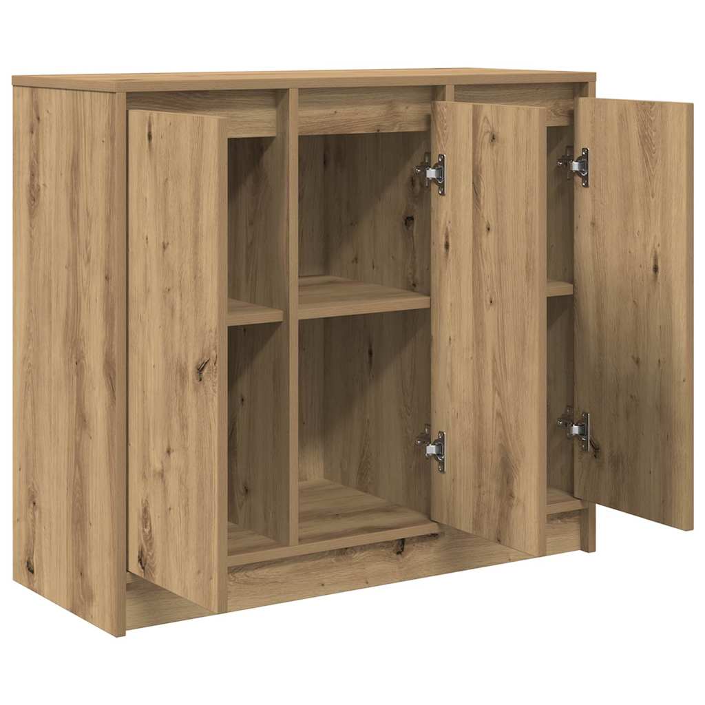 Buffet chêne artisanal 85x34x76 cm bois d'ingénierie - XIOS