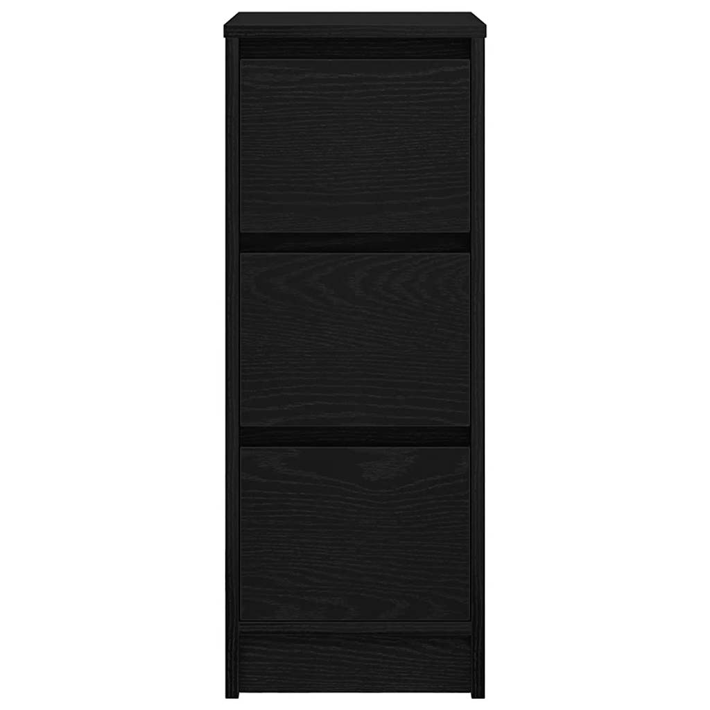 Buffet chêne noir 29,5x34x76 cm bois d'ingénierie - XIOS