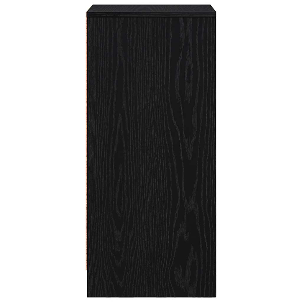 Buffet chêne noir 29,5x34x76 cm bois d'ingénierie - XIOS