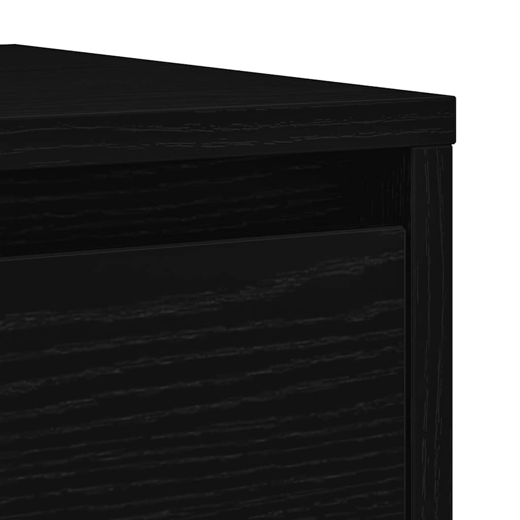 Buffet chêne noir 29,5x34x76 cm bois d'ingénierie - XIOS