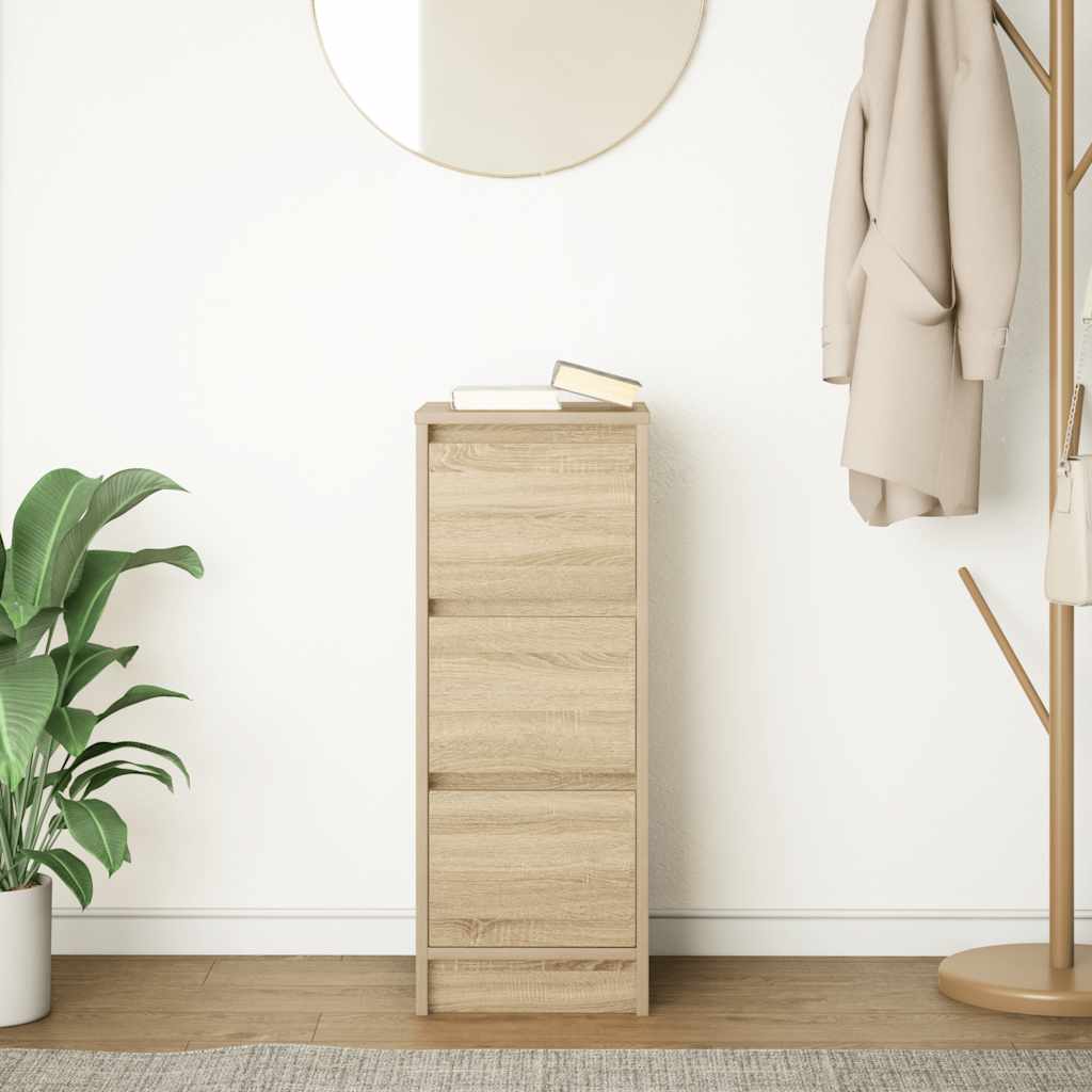 Buffet chêne sonoma 29,5x34x76 cm bois d'ingénierie - XIOS