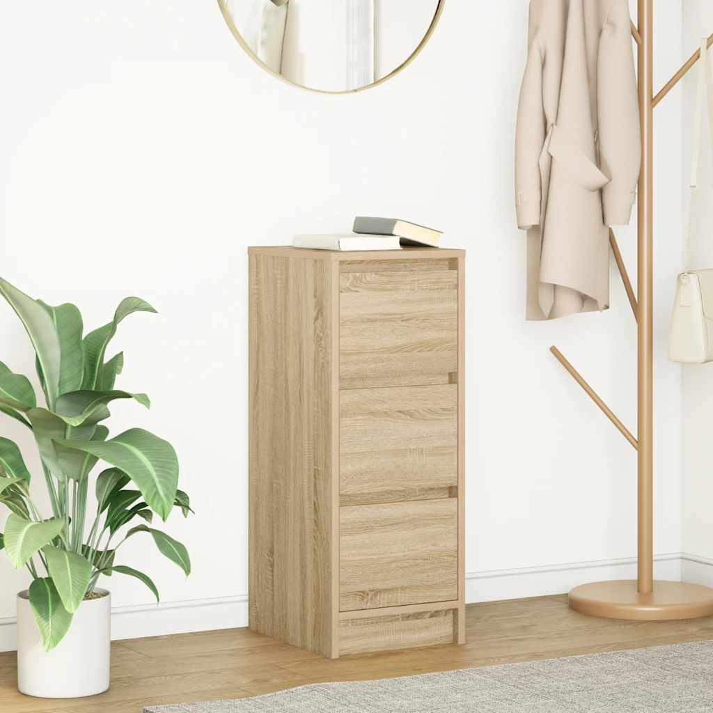 Buffet chêne sonoma 29,5x34x76 cm bois d'ingénierie - XIOS