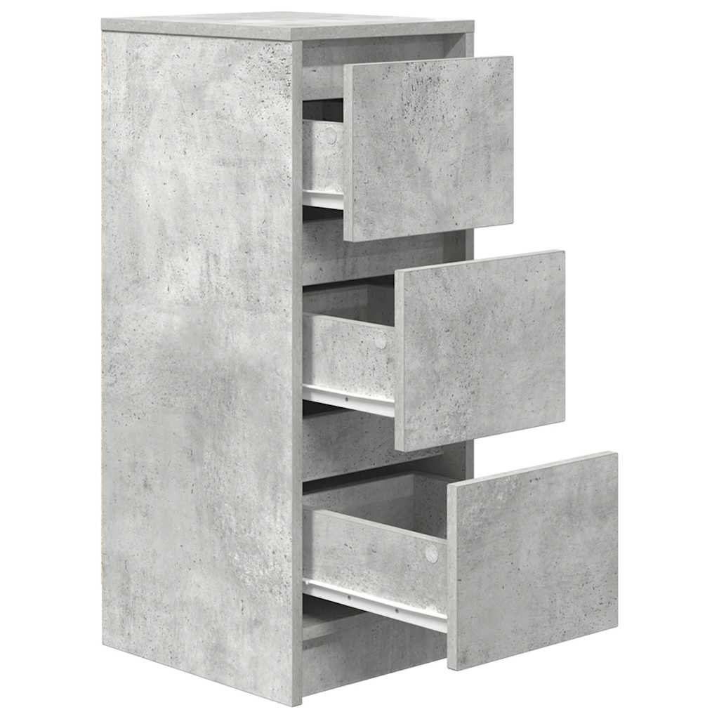 Buffet gris béton 29,5x34x76 cm bois d'ingénierie - XIOS