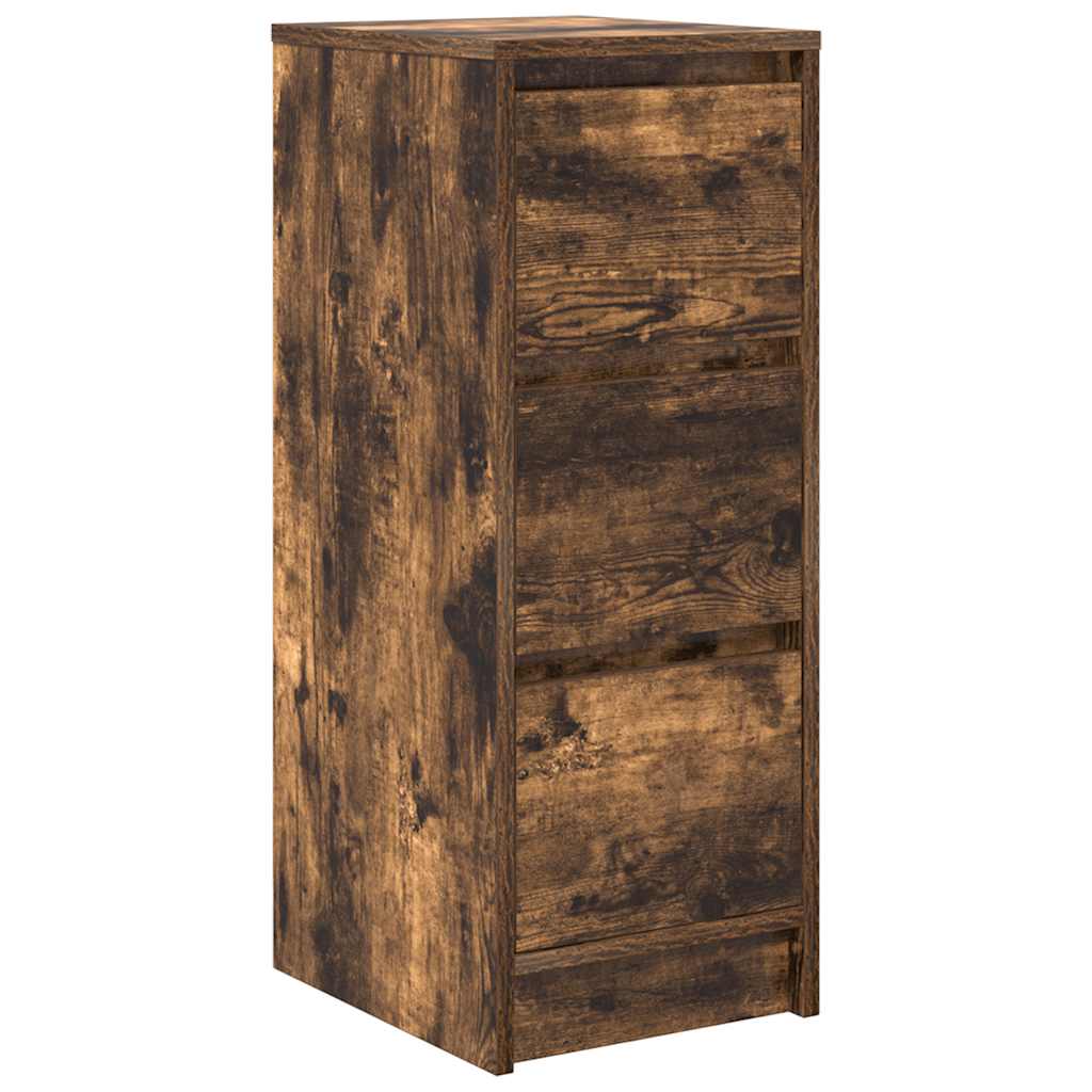 Buffet chêne fumé 29,5x34x76 cm bois d'ingénierie - XIOS