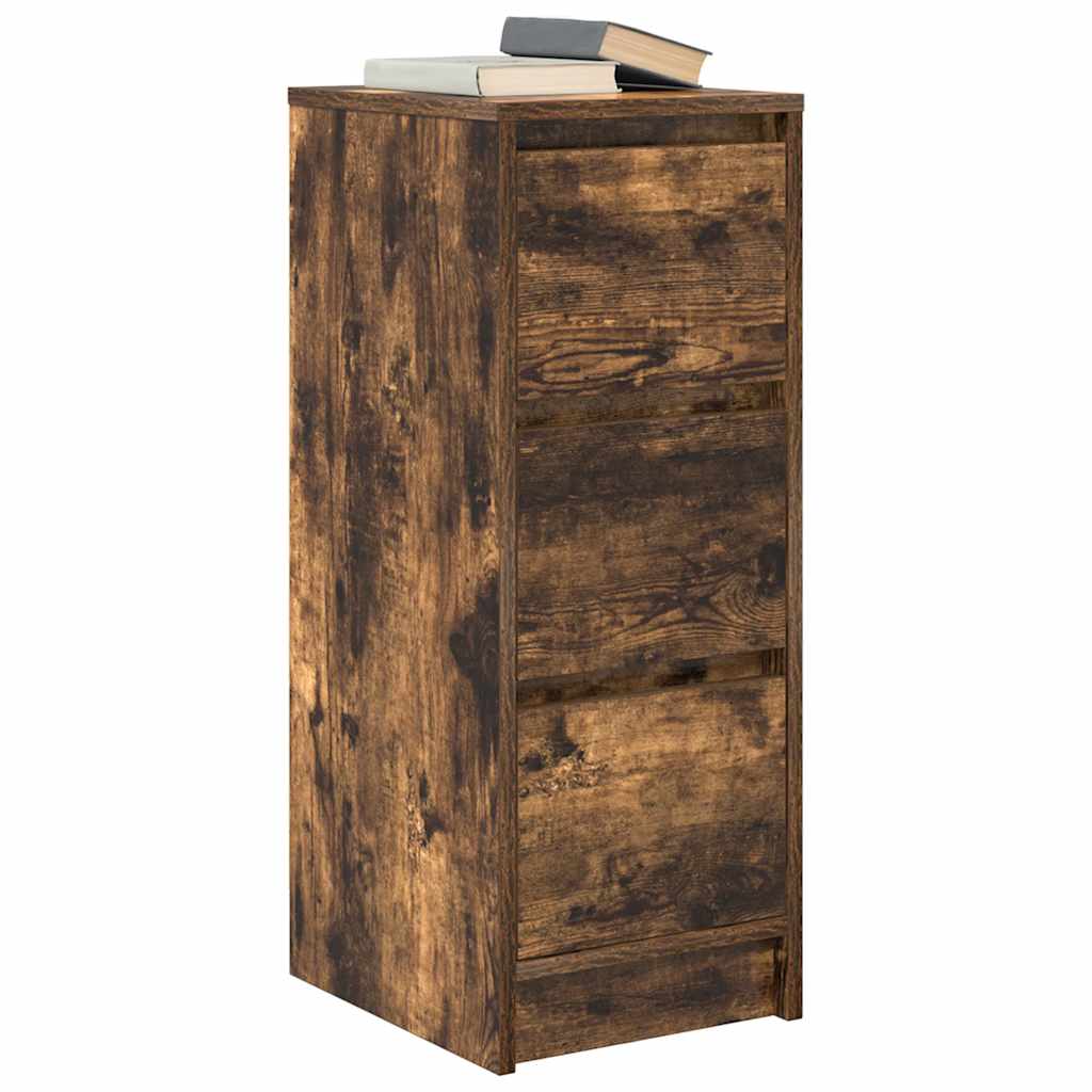 Buffet chêne fumé 29,5x34x76 cm bois d'ingénierie - XIOS