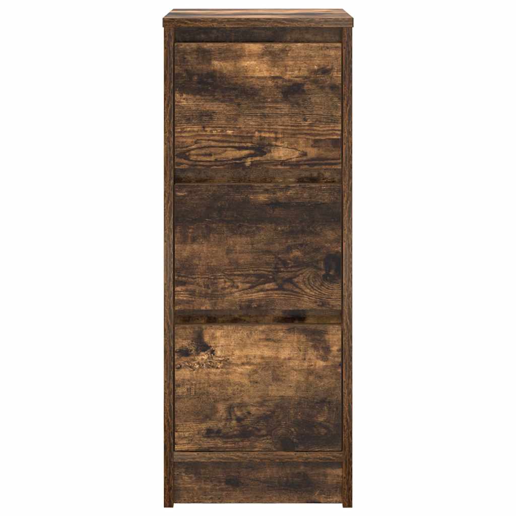 Buffet chêne fumé 29,5x34x76 cm bois d'ingénierie - XIOS