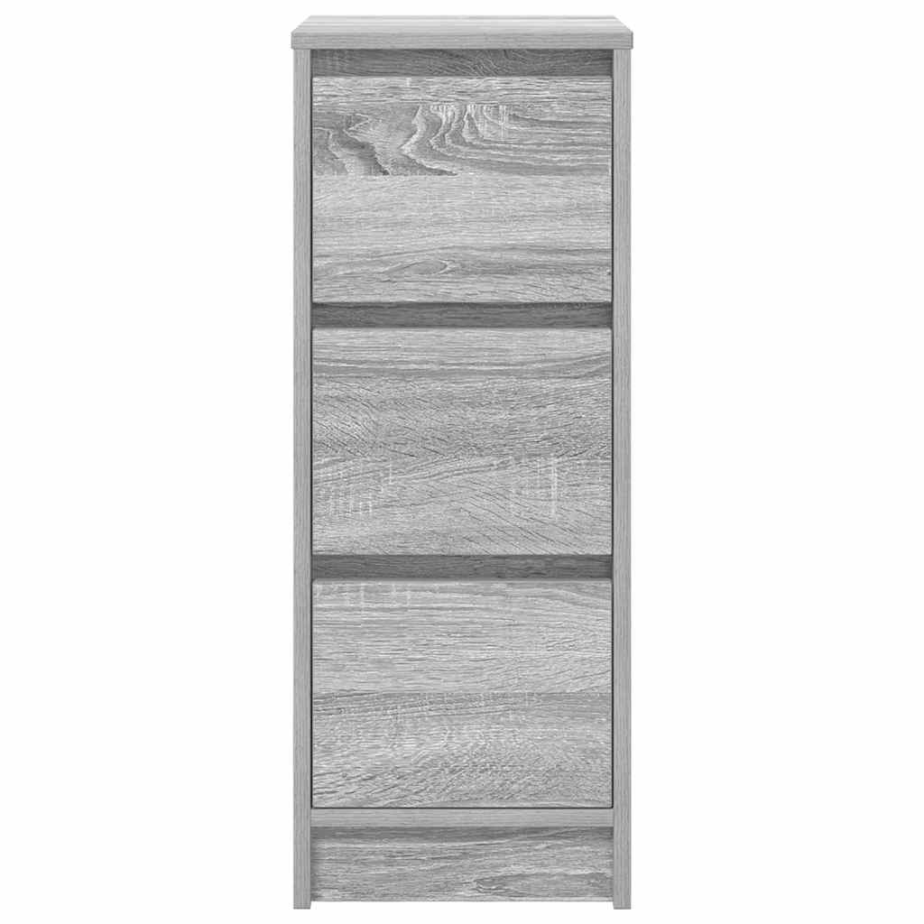 Buffet sonoma gris 29,5x34x76 cm bois d'ingénierie - XIOS