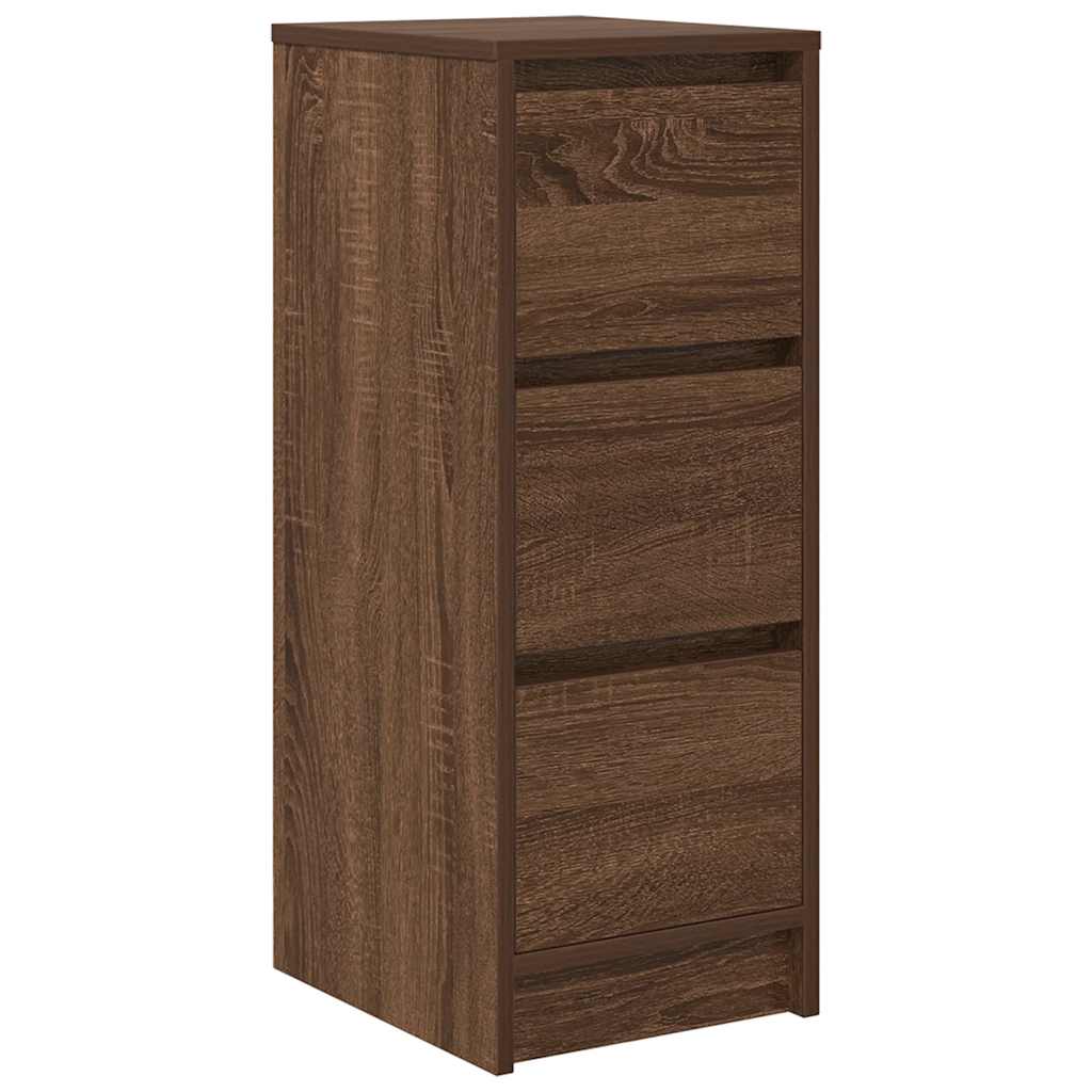 Buffet chêne marron 29,5x34x76 cm bois d'ingénierie - XIOS