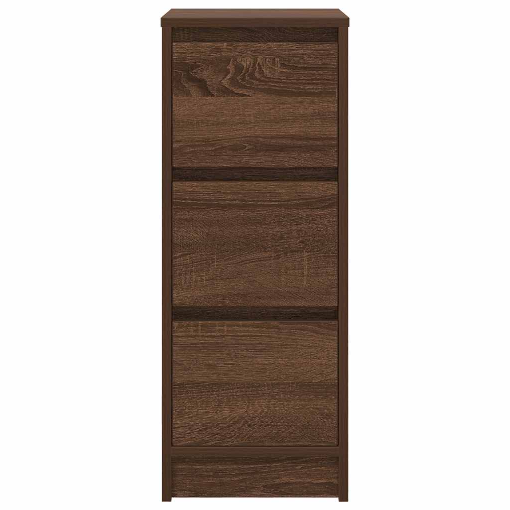 Buffet chêne marron 29,5x34x76 cm bois d'ingénierie - XIOS