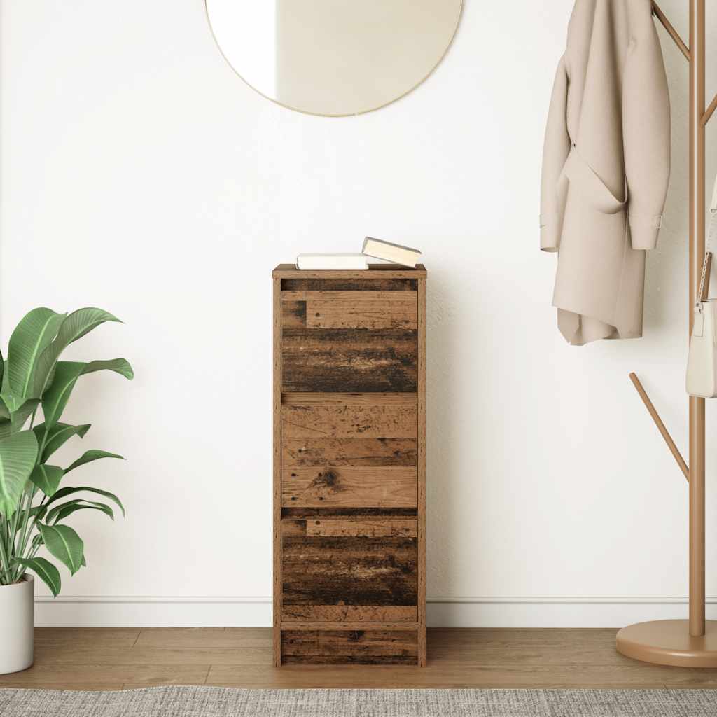 Buffet vieux bois 29,5x34x76 cm bois d'ingénierie - XIOS