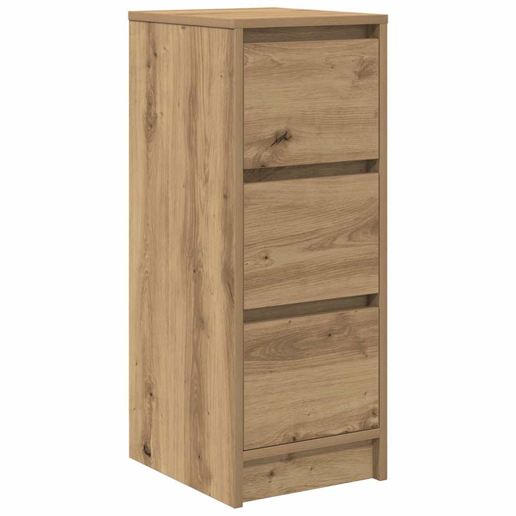 Buffet chêne artisanal 29,5x34x76 cm bois d'ingénierie - XIOS