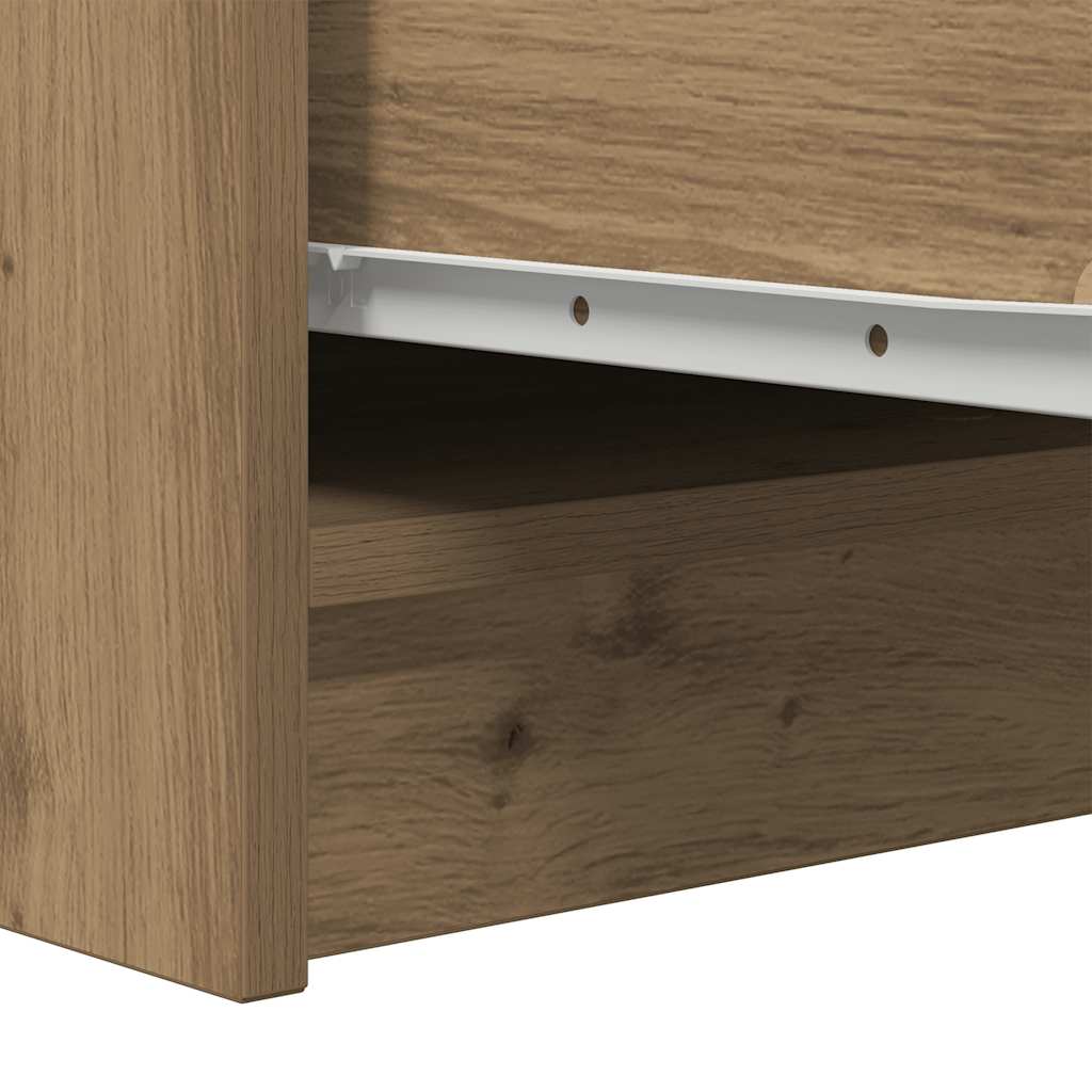 Buffet chêne artisanal 29,5x34x76 cm bois d'ingénierie - XIOS