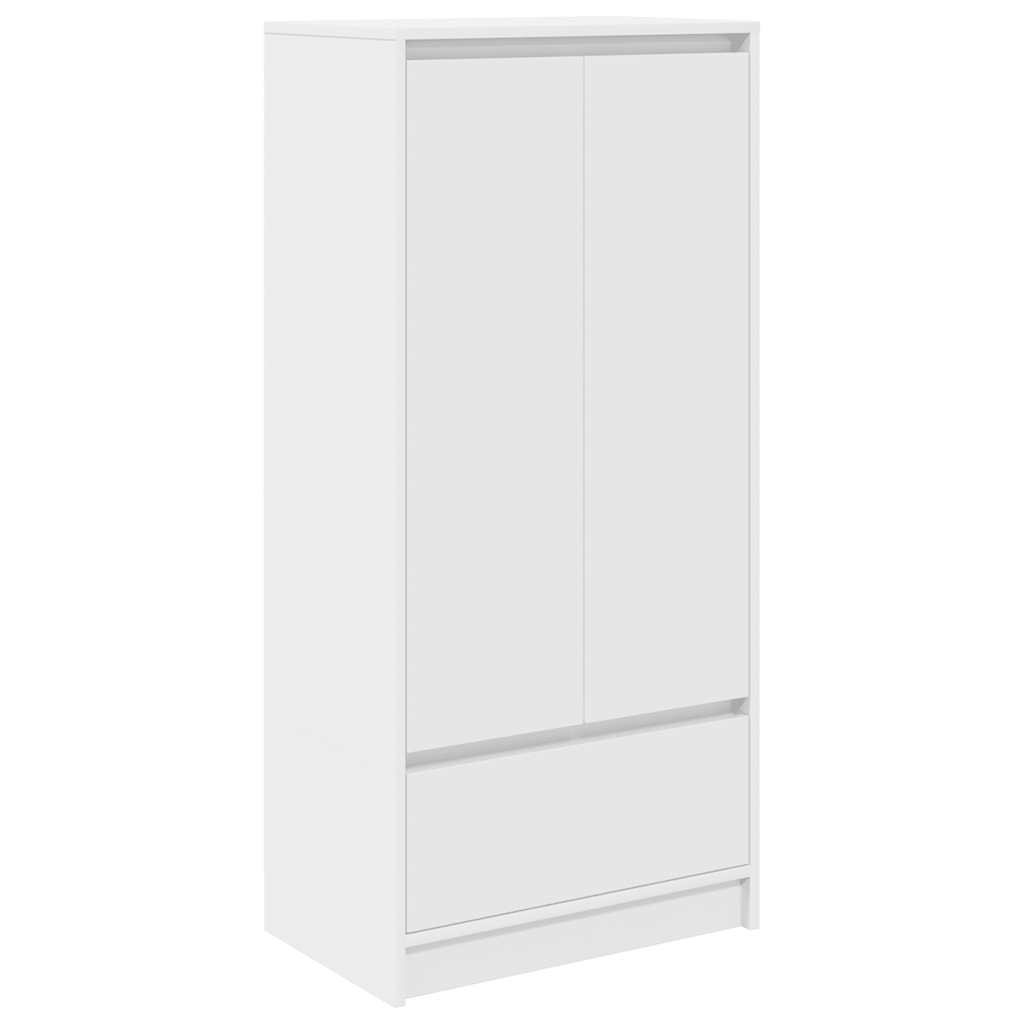 Armoire avec tiroir blanc 55,5x34x119,5 cm bois d'ingénierie - XIOS