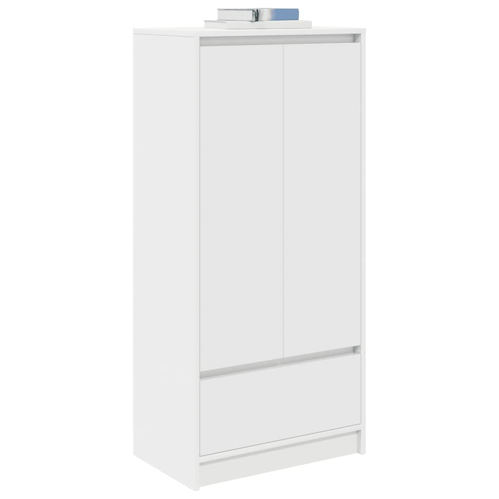 Armoire avec tiroir blanc 55,5x34x119,5 cm bois d'ingénierie - XIOS