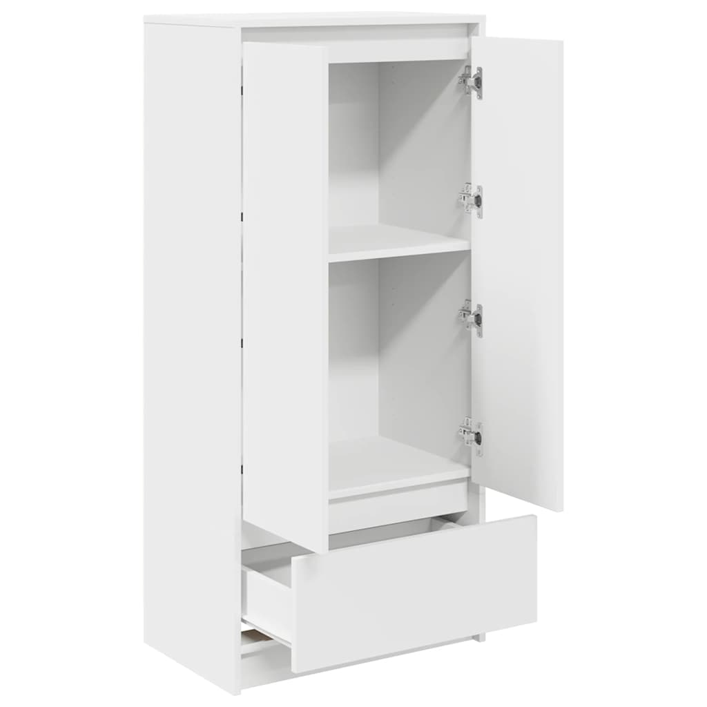 Armoire avec tiroir blanc 55,5x34x119,5 cm bois d'ingénierie - XIOS