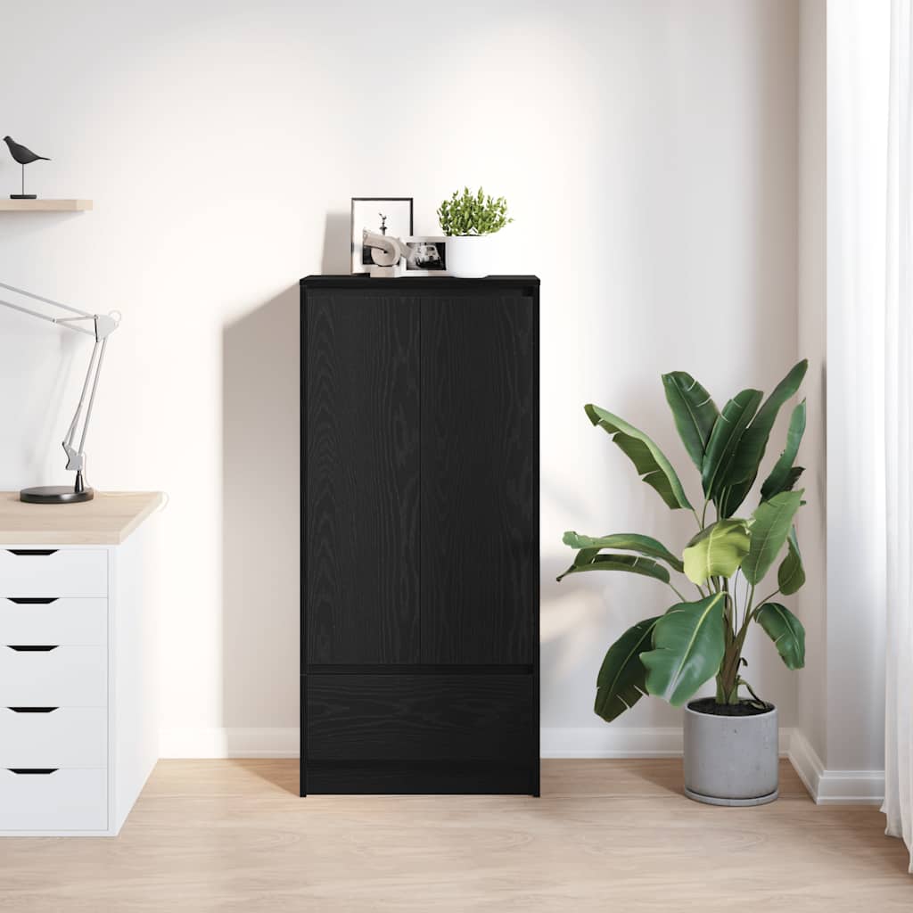 Armoire avec tiroir chêne noir 55,5x34x119,5 cm bois ingénierie - XIOS