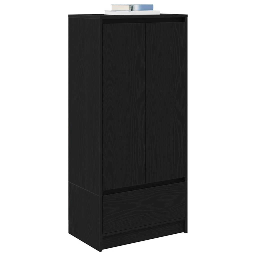 Armoire avec tiroir chêne noir 55,5x34x119,5 cm bois ingénierie - XIOS