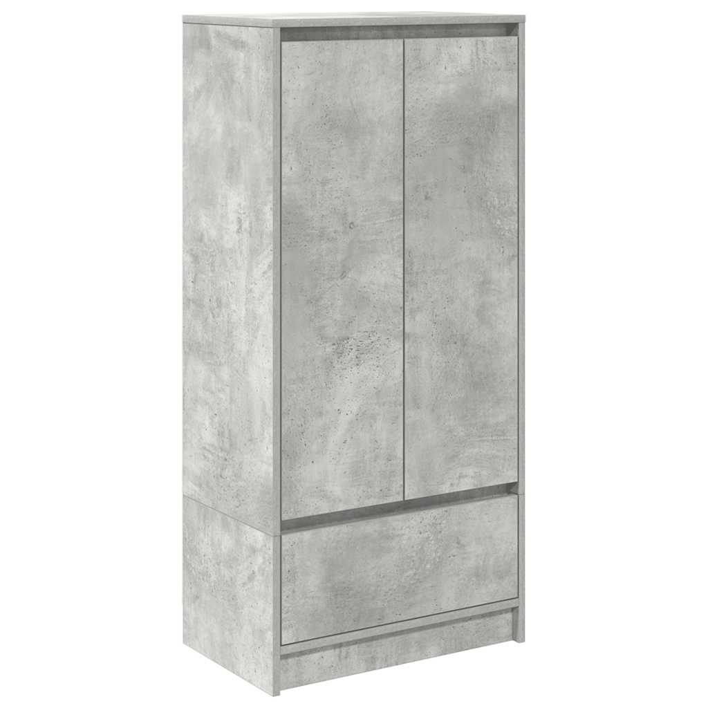 Armoire avec tiroir gris béton 55,5x34x119,5 cm bois ingénierie - XIOS