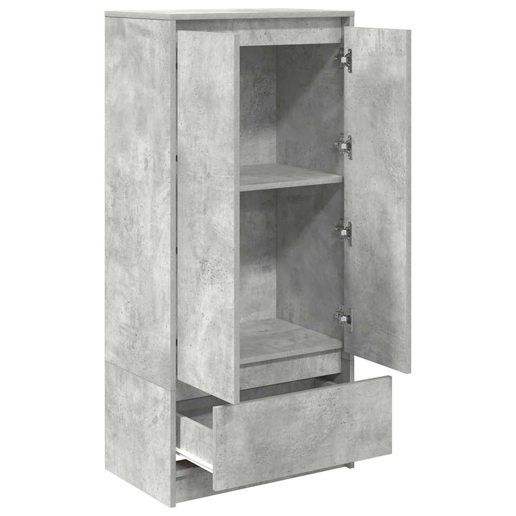Armoire avec tiroir gris béton 55,5x34x119,5 cm bois ingénierie - XIOS
