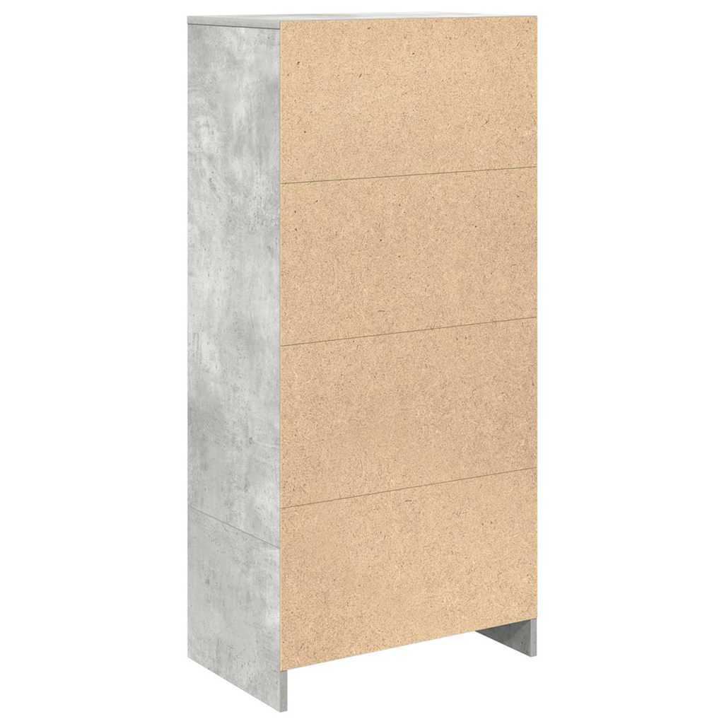 Armoire avec tiroir gris béton 55,5x34x119,5 cm bois ingénierie - XIOS