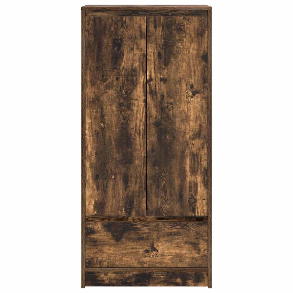 Armoire avec tiroir chêne fumé 55,5x34x119,5 cm bois ingénierie - XIOS