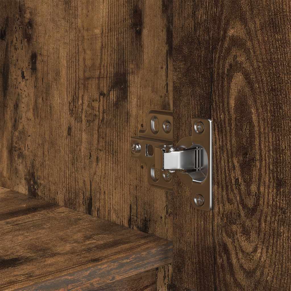 Armoire avec tiroir chêne fumé 55,5x34x119,5 cm bois ingénierie - XIOS