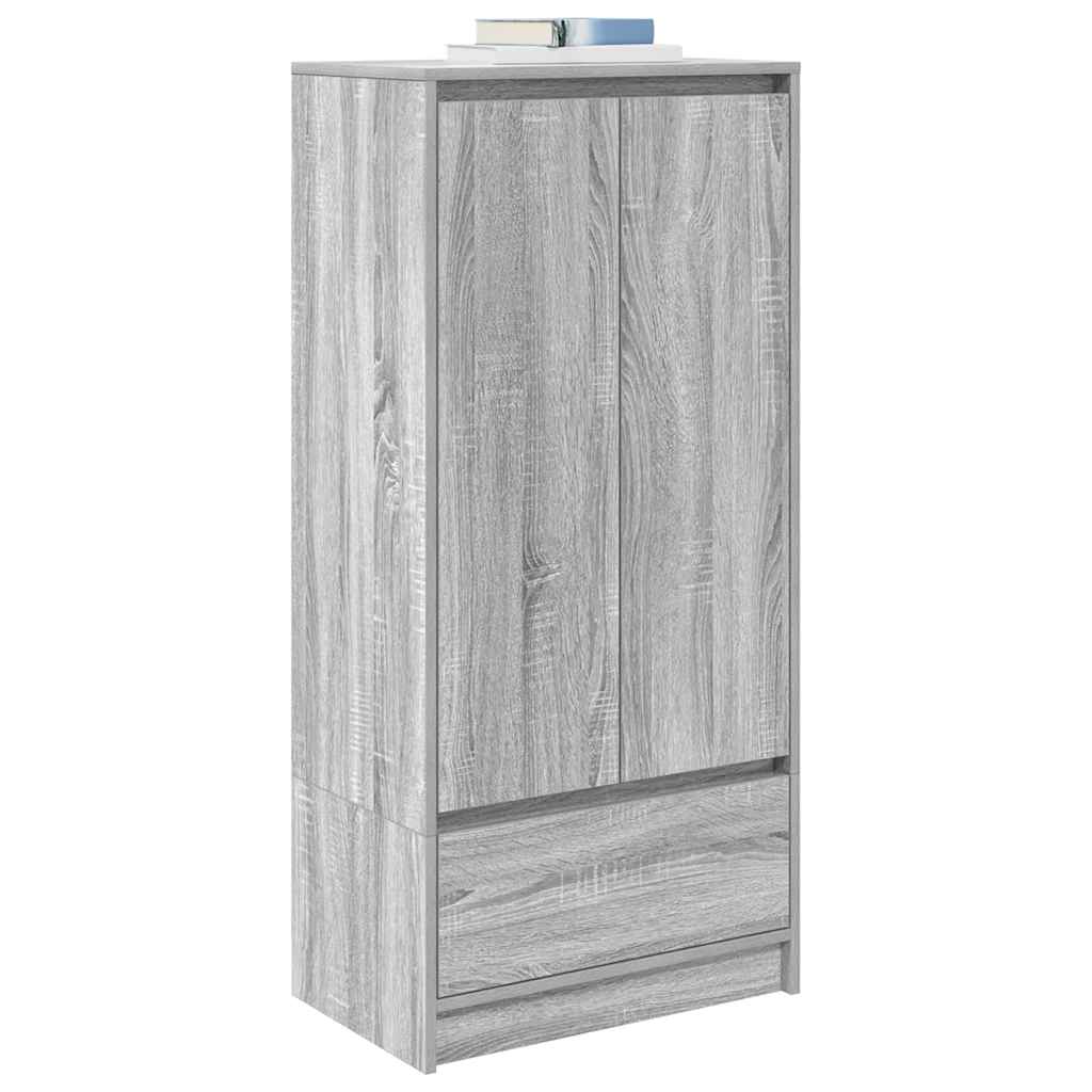 Armoire tiroir sonoma gris 55,5x34x119,5 cm bois d'ingénierie - XIOS