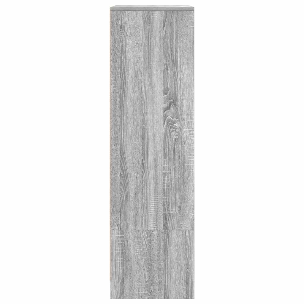 Armoire tiroir sonoma gris 55,5x34x119,5 cm bois d'ingénierie - XIOS