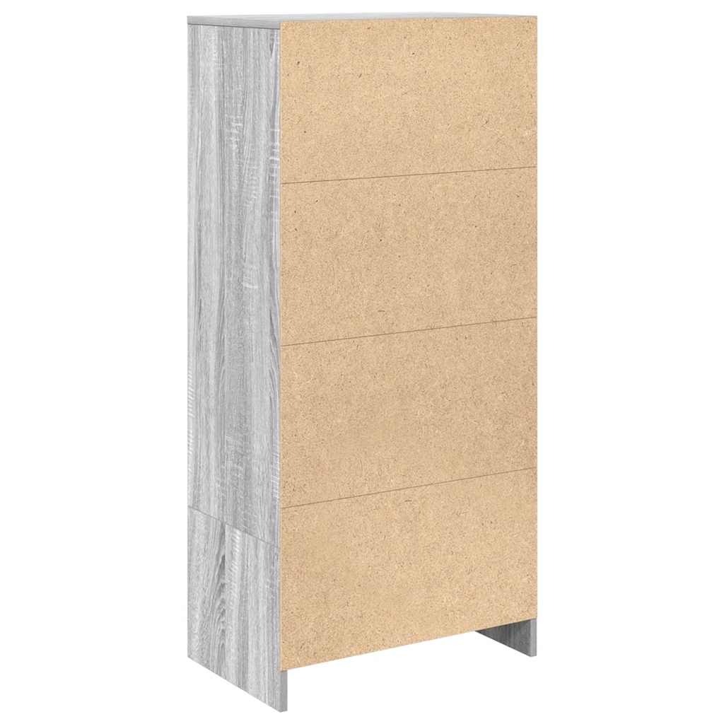 Armoire tiroir sonoma gris 55,5x34x119,5 cm bois d'ingénierie - XIOS