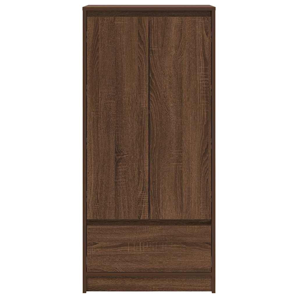 Armoire tiroir chêne marron 55,5x34x119,5 cm bois d'ingénierie - XIOS