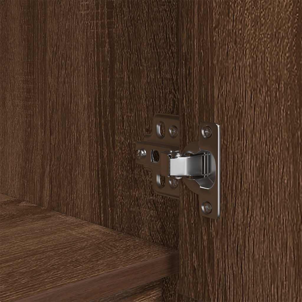 Armoire tiroir chêne marron 55,5x34x119,5 cm bois d'ingénierie - XIOS