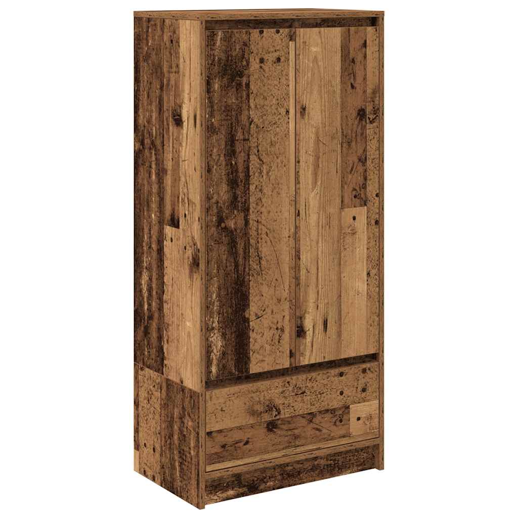 Armoire avec tiroir vieux bois 55,5x34x119,5 cm bois ingénierie - XIOS